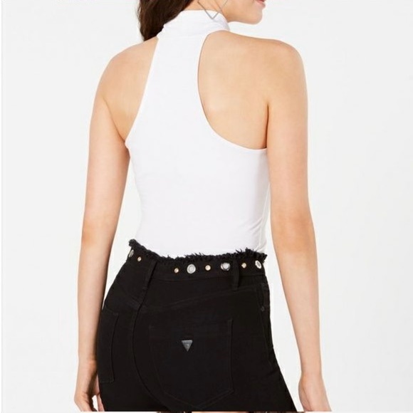 Guess White Sleeveless Cut Out Bodysuit - Picture 5 of 10